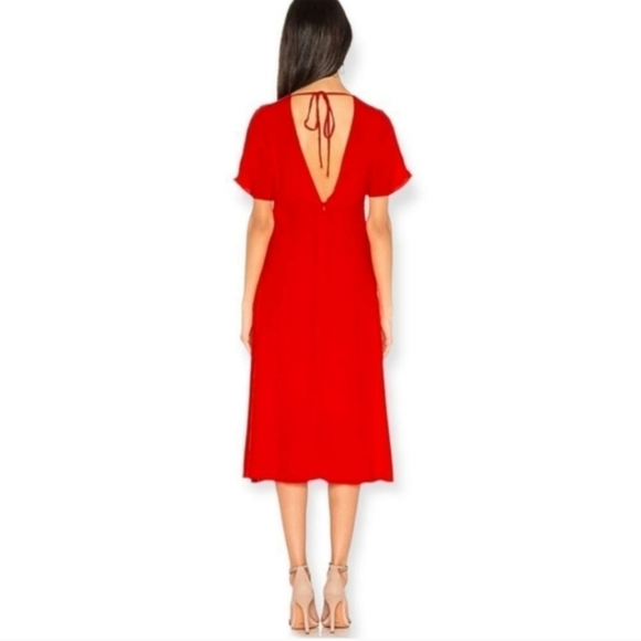 Revolve Privacy Please Samara Red Orange Midi Dress Size XL - Picture 2 of 7